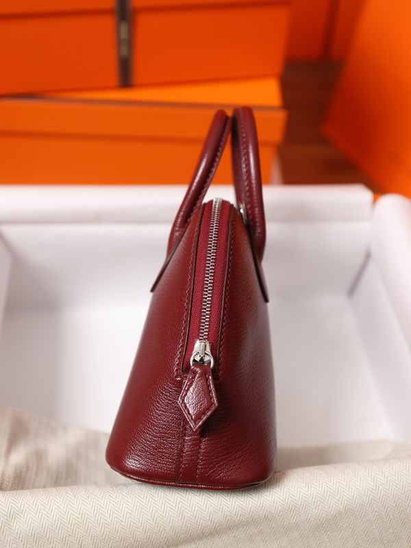 HERMÈS BOLIDE 1923 MINI BAG MYSORE GOATSKIN PALLADIUM HARDWARE ROUGH H