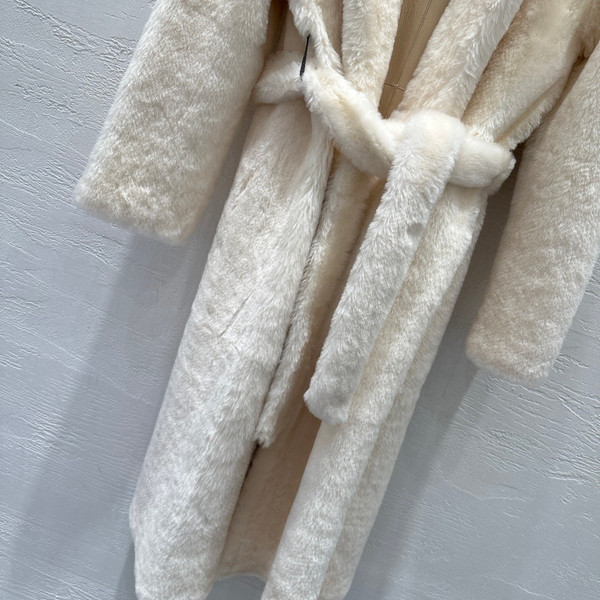 Brunello Cucinelli Shearling Coat White