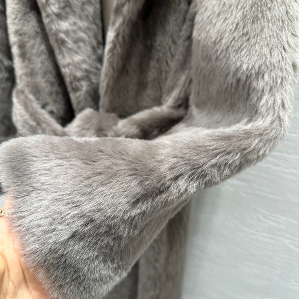 Brunello Cucinelli Shearling Coat Grey