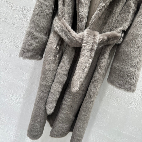 Brunello Cucinelli Shearling Coat Grey