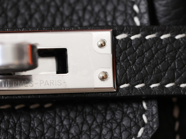 Hermes Special Order Black/Gold  Birkin 25 cm Togo Palladium Hardware