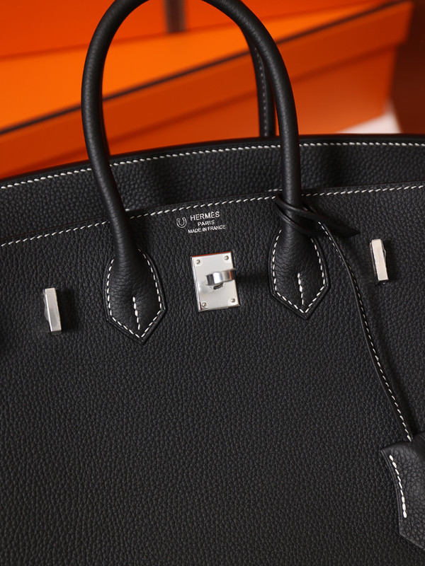 Hermes Special Order Black/Gold  Birkin 25 cm Togo Palladium Hardware