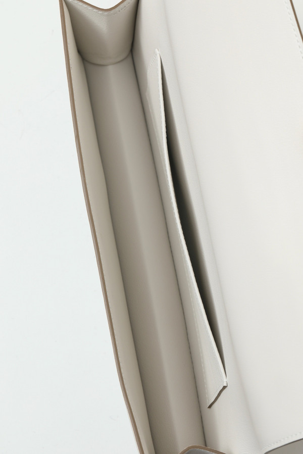 Hermès Shadow Clutch Gris Pale Swift Leather