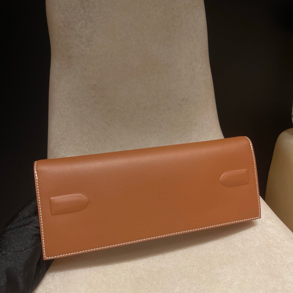 Hermès Shadow Clutch Gold Swift Leather