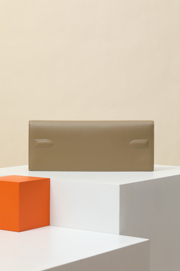 Hermès Shadow Clutch 8Q Beige Marfa Swift Leather