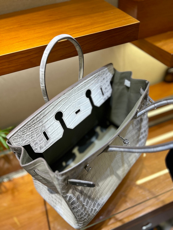 Hermès Birkin 35 Himalaya Niloticus Crocodile Palladium Hardware