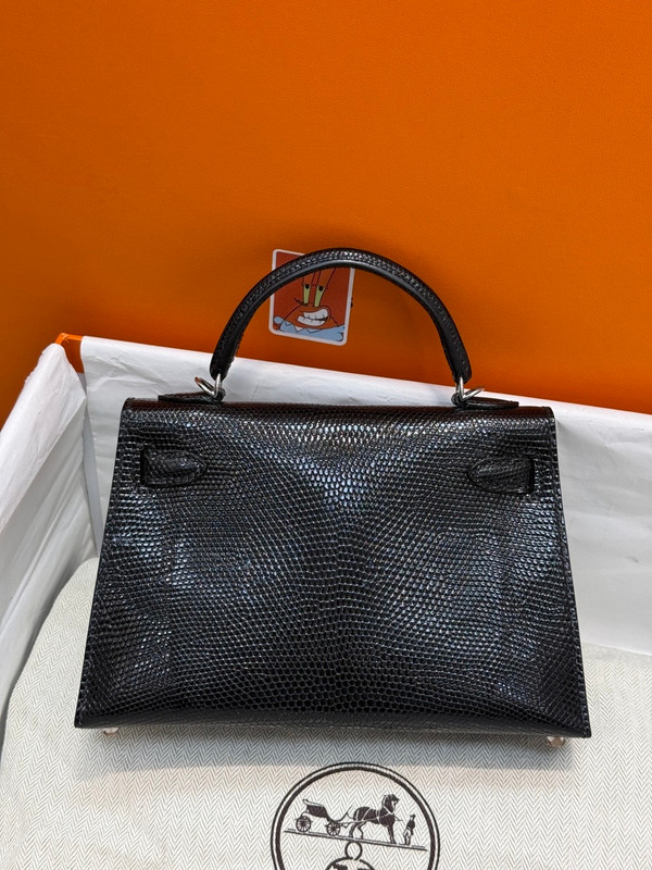 Hermes Mini Kelly II 20 Black Lizard