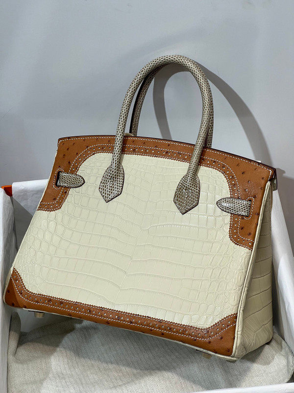 Hermès Limited Edition Birkin 30 Ghillies "Grand Mariage" Himalayan