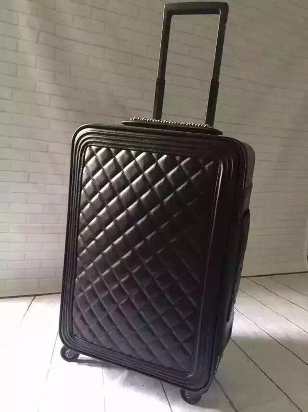 CHANEL Trolly Rolling Suitcase Grained Calfskin Black A69903 Y60626 45002