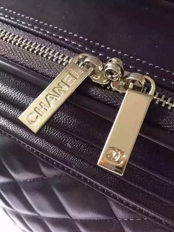 CHANEL Trolly Rolling Suitcase Grained Calfskin Black A69903 Y60626 45002