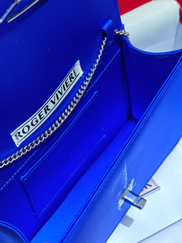 Roger Vivier Viv' Choc Mini Clutch Purple