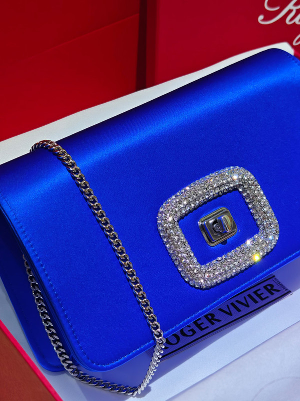 Roger Vivier Viv' Choc Mini Clutch Purple
