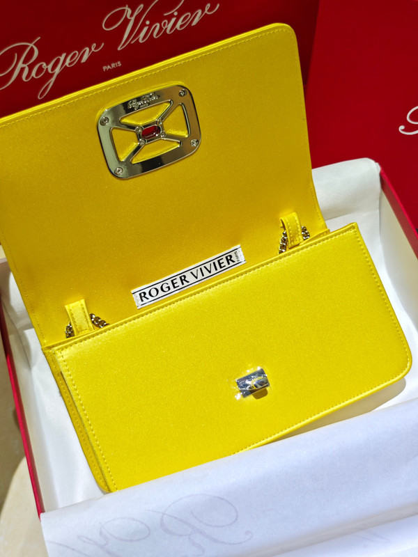 Roger Vivier Viv' Choc Mini Clutch Yellow