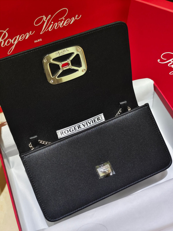 Roger Vivier Viv' Choc Mini Clutch Black