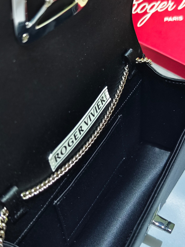 Roger Vivier Viv' Choc Mini Clutch Black