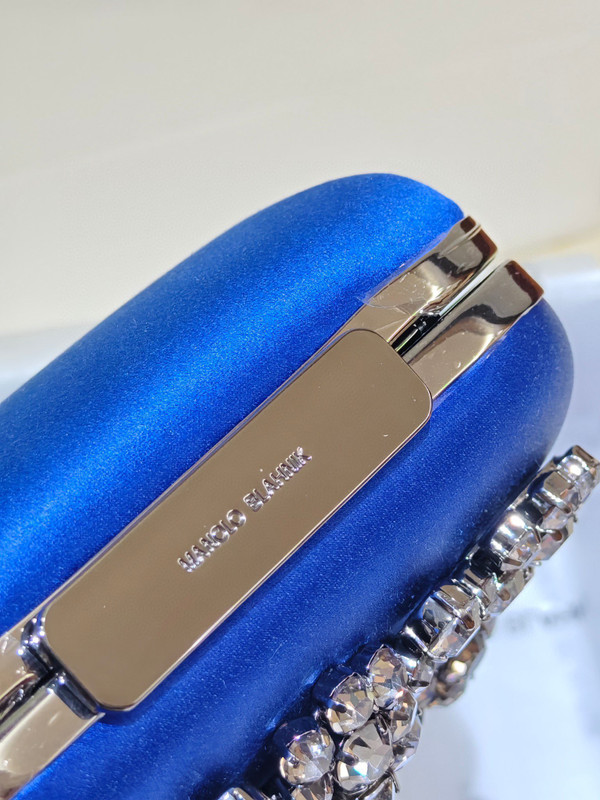 Manolo Blahnik Hangi Petinia Crystal Silk Clutch