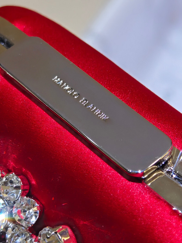 Manolo Blahnik Hangi Petinia Crystal Silk Clutch