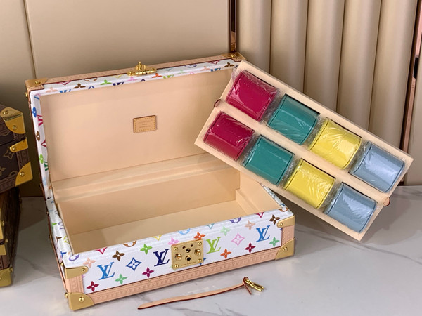 LV x Takashi Murakami Coffret 8 Montres NV Watch Trunk White Multicolor