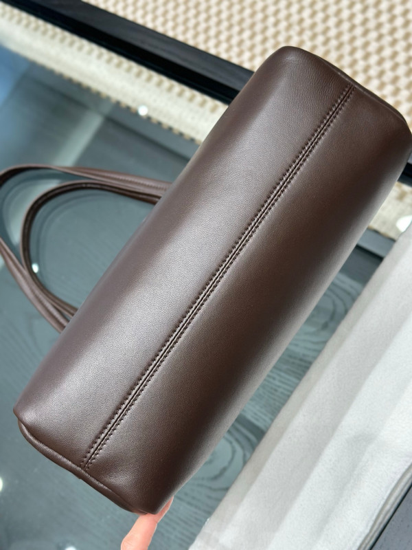 The Row Astra Bowling Bag - Ebony Lambskin