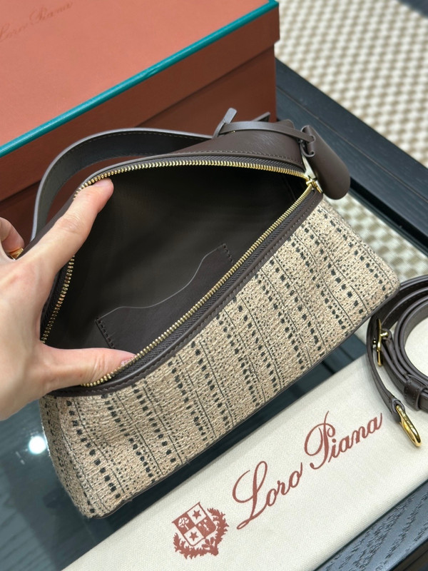 Loro Piana Extra Bag L23 Chocolate/Red/White/Dark Brown/Brown Tan/Sun Gold (F7ZR)