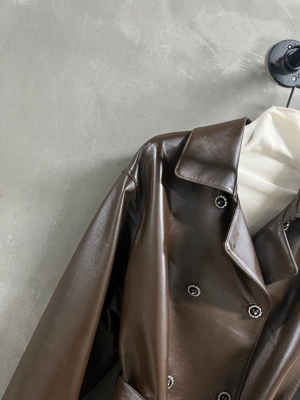 Chanel spring 2026 lambskin leather jacket Brown 