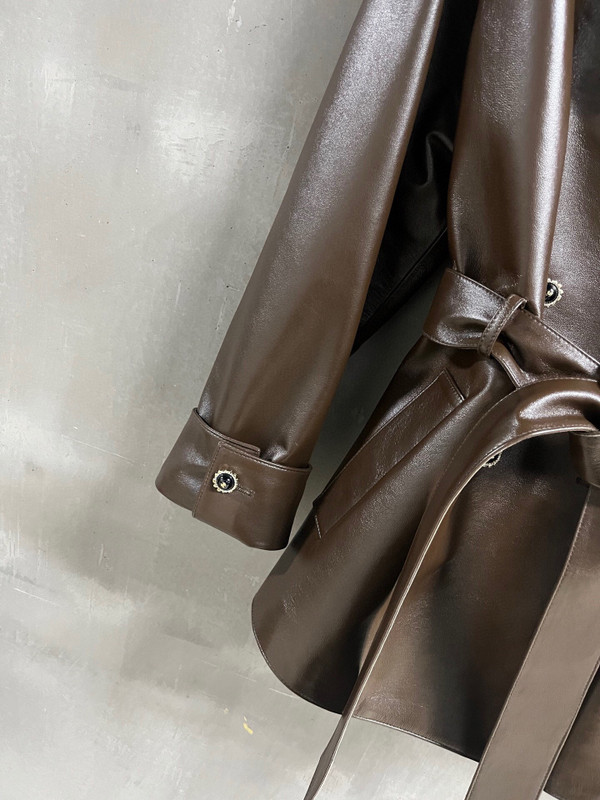 Chanel spring 2026 lambskin leather jacket Brown 