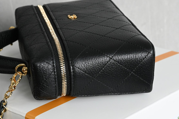 Chanel 26P Black Caviar Leather Vanity Bag with Gold Hardware