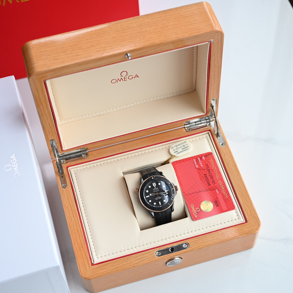 Omega Seamaster 300 Black Ceramic & Rose Gold Bezel 43.5mm