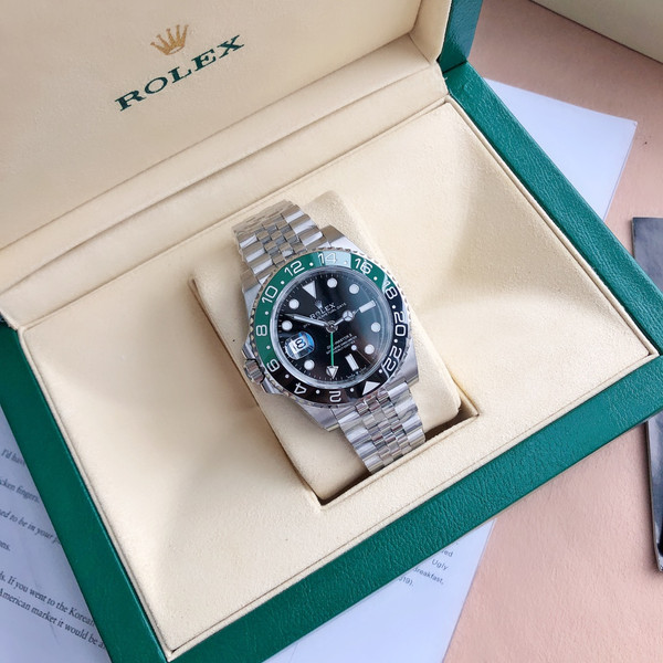 Rolex GMT-Master II Left-Handed 'Sprite' Black Green Ceramic Bezel 40mm 904L Steel
