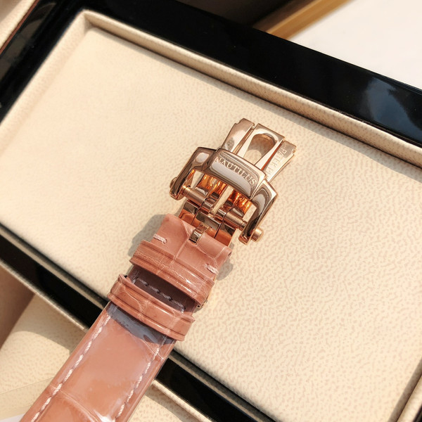 Patek Philippe Nautilus 7010R Ladies Rose Gold Diamond Watch 32mm