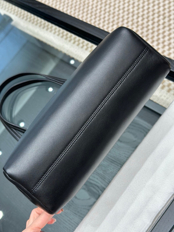 The Row Astra Black Bowling Bag Soft Nappa Lambskin