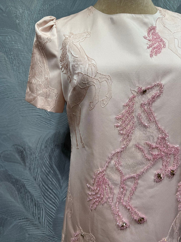 Hermes Jacquard Beaded Horse Dress (S-XXL)