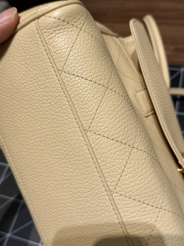 Chanel SS26 Large Bowling Bag - Grained Calfskin & Gold-Tone Metal - Apricot