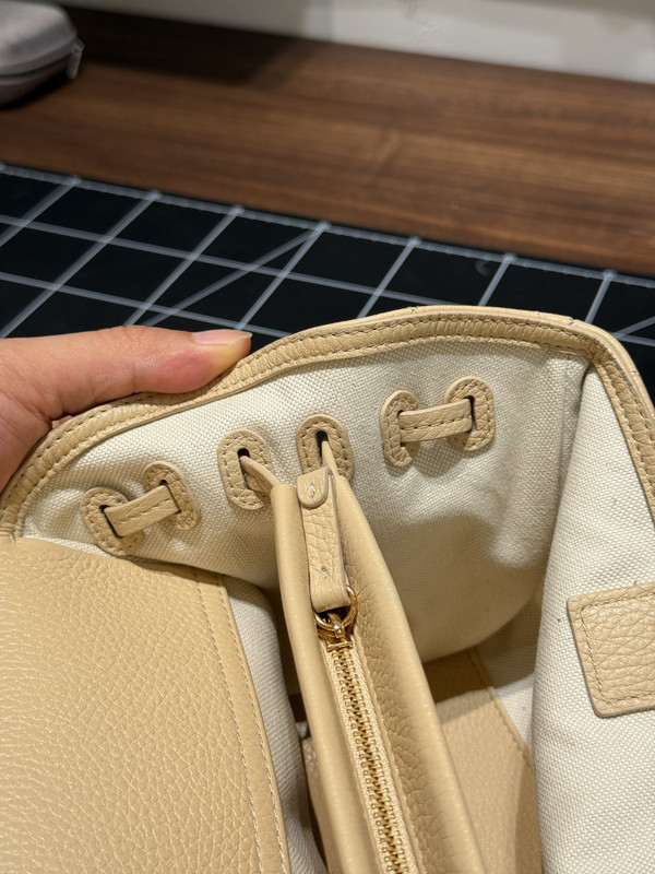 Chanel SS26 Large Bowling Bag - Grained Calfskin & Gold-Tone Metal - Apricot