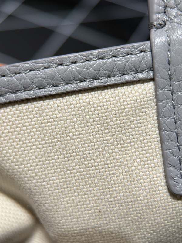 Chanel SS26 Large Bowling Bag - Grained Calfskin & Gold-Tone Metal - Grey Blue