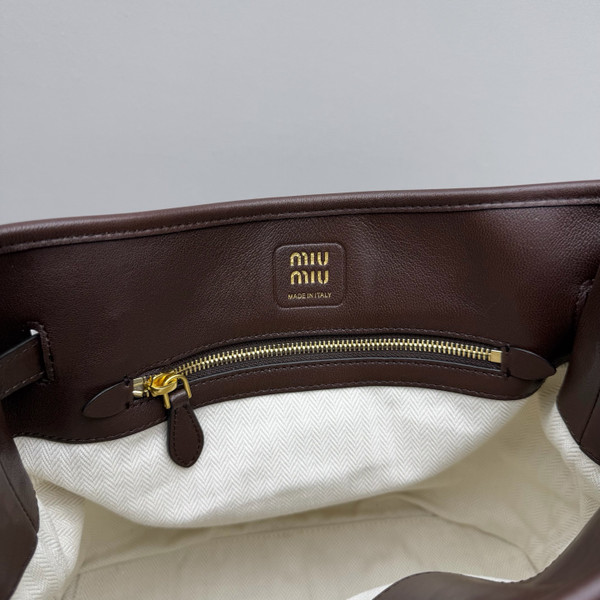 Miu Miu Aventure Nappa Leather Bucket Bag - Heather