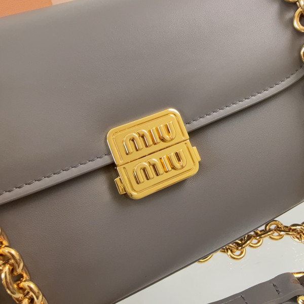 Miu Miu Padded Calfskin Baguette Shoulder Bag 5BD266 24cm - I