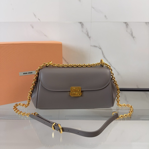 Miu Miu Padded Calfskin Baguette Shoulder Bag 5BD266 24cm - I