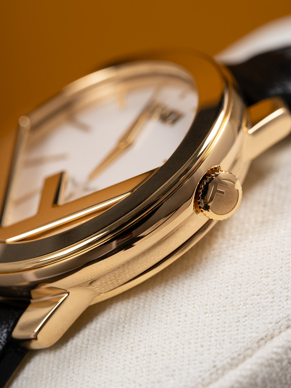 Fendi F is Fendi 28mm Ladies Quartz Watch - White Dial Gold Case Leather Strap