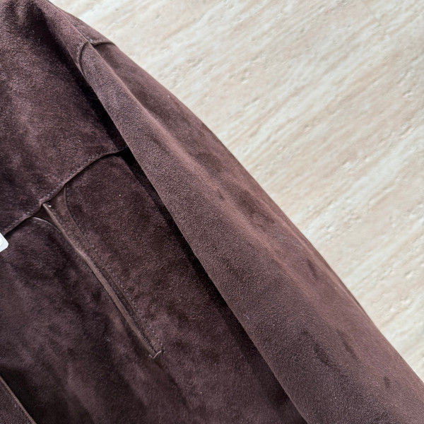 Hermès Spring 2026 Suede Reverse Lambswool Jacket