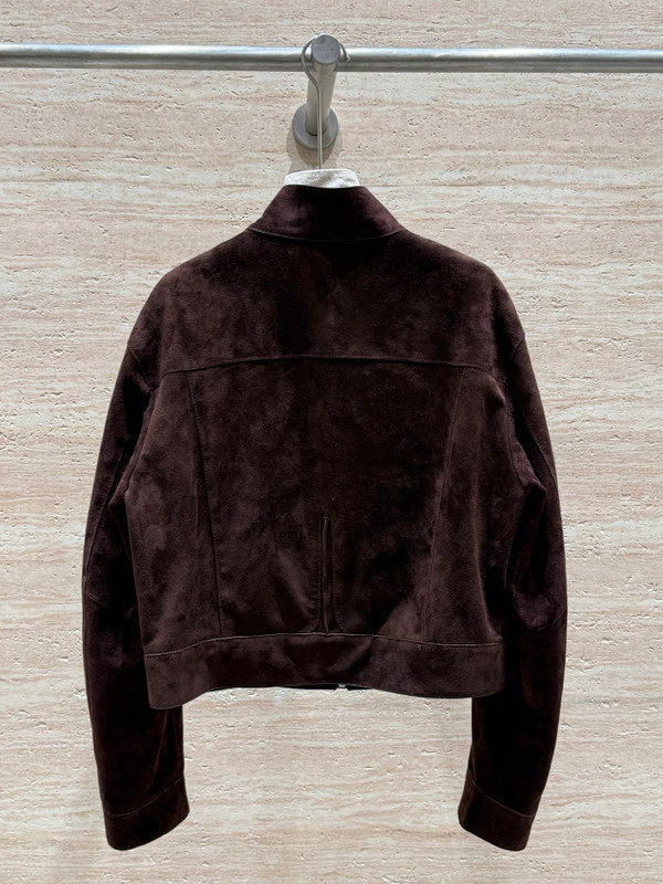 Hermès Spring 2026 Suede Reverse Lambswool Jacket