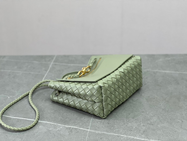 Bottega Veneta Gemelli Intrecciato Leather Small Shoulder Bag - Tan