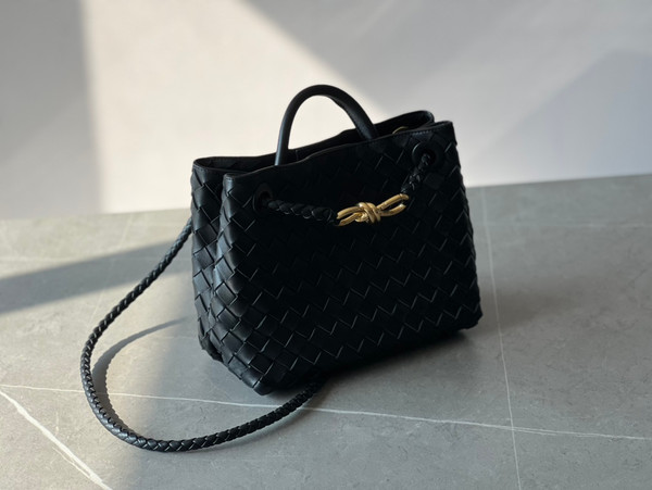 Bottega Veneta Gemelli Intrecciato Leather Small Shoulder Bag - Black