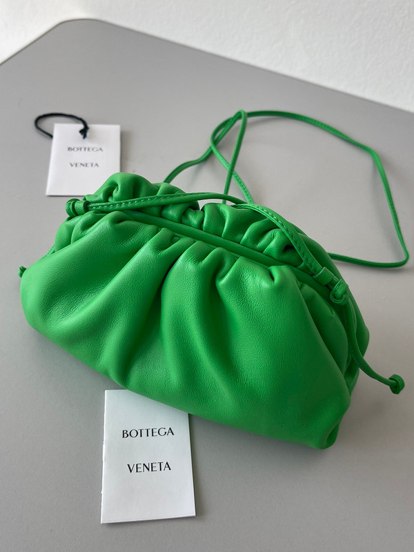Bottega Veneta Mini Dustbag Intrecciato Leather Bag - Sage Green