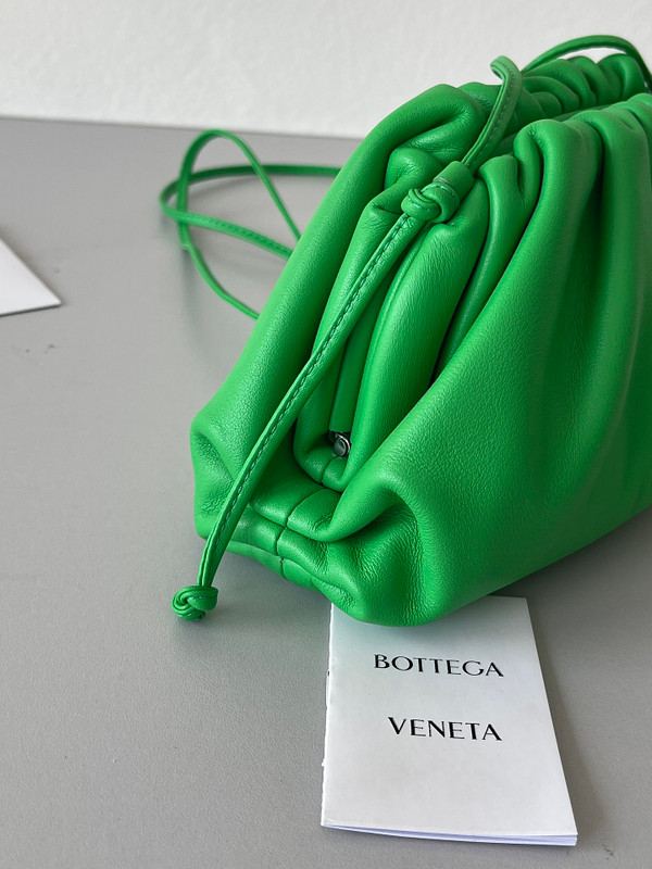 Bottega Veneta Mini Dustbag Intrecciato Leather Bag - Sage Green