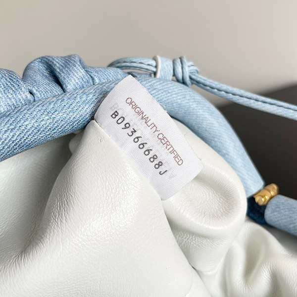 Bottega Veneta Mini Dustbag Intrecciato Leather Bag - Mint Blue