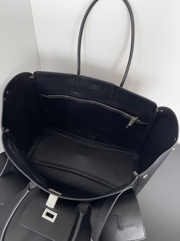 Balenciaga Bel Air Shoulder Bag – Black Silver Hardware