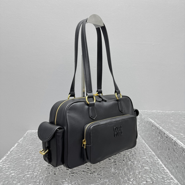 Miu Miu Pocket Moto Bag – Black Nappa Leather