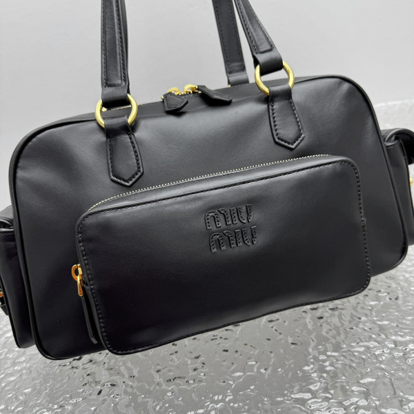 Miu Miu Pocket Moto Bag – Black Nappa Leather