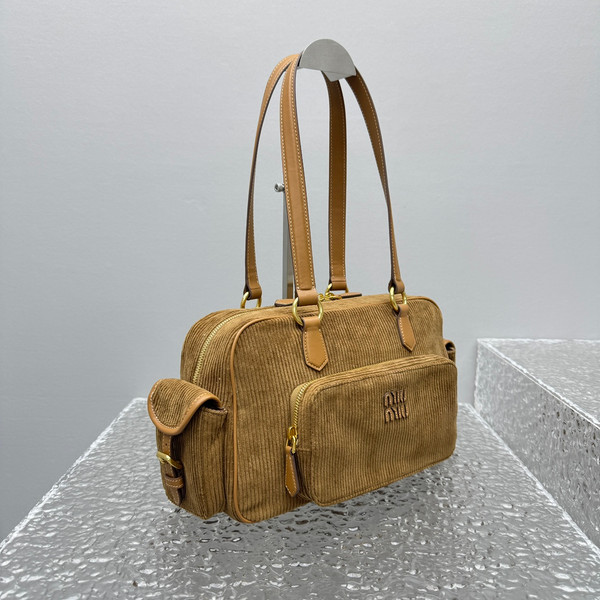 Miu Miu Pocket Moto Bag – Corduroy Brown